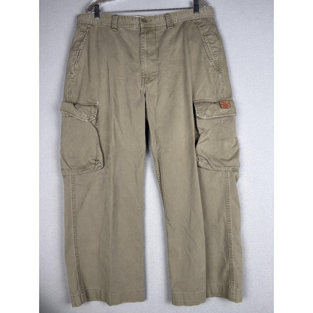 Polo Ralph Lauren Cargo Pants Mens 38x32 Beige Polo Jeans Co Relaxed Fit Canvas
